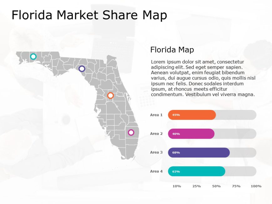 Florida Map 2 PowerPoint Template