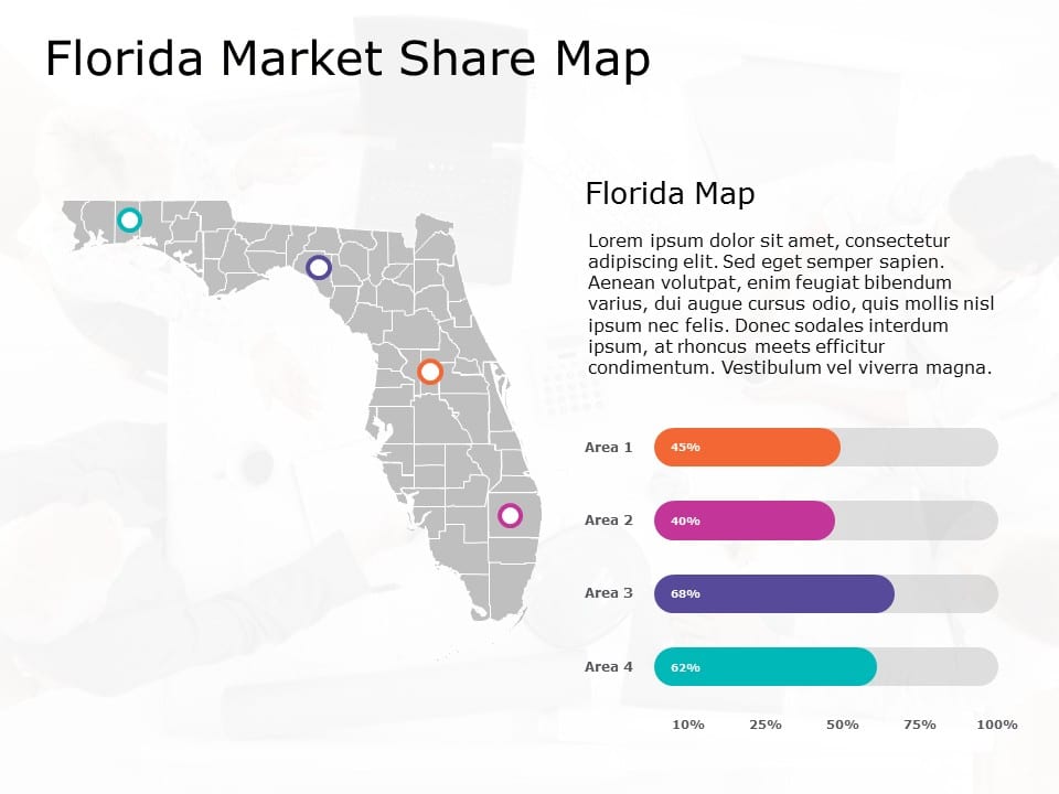 Florida Map 2 PowerPoint Template