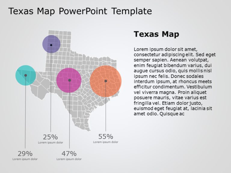 Texas Map 1 PowerPoint Template