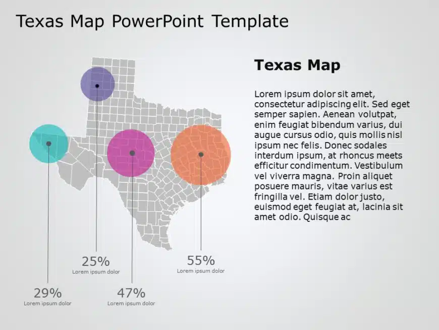 Editable Texas Maps Templates for PowerPoint SlideUpLift