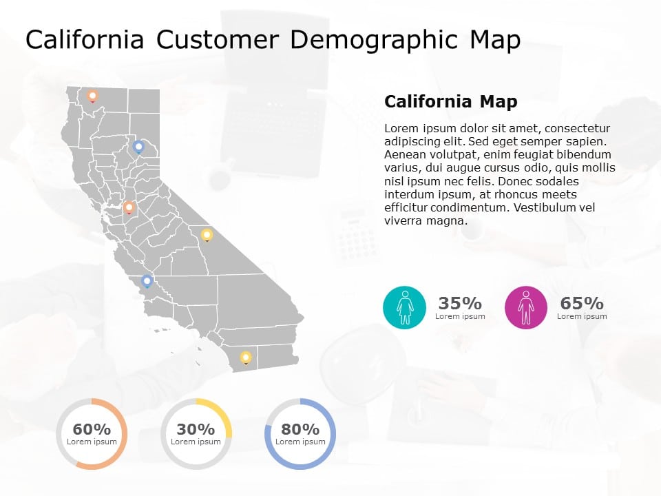 California Map 6 PowerPoint Template