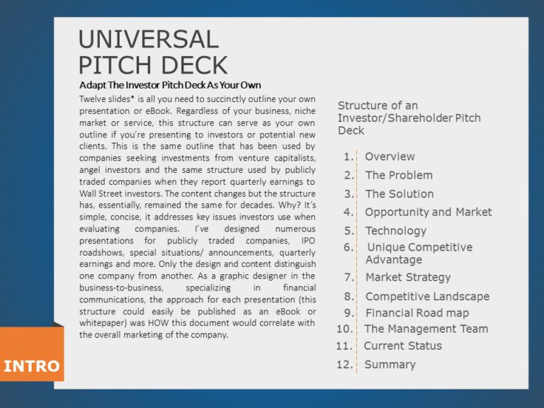 Pitch Deck PowerPoint Template & Google Slides Theme 1