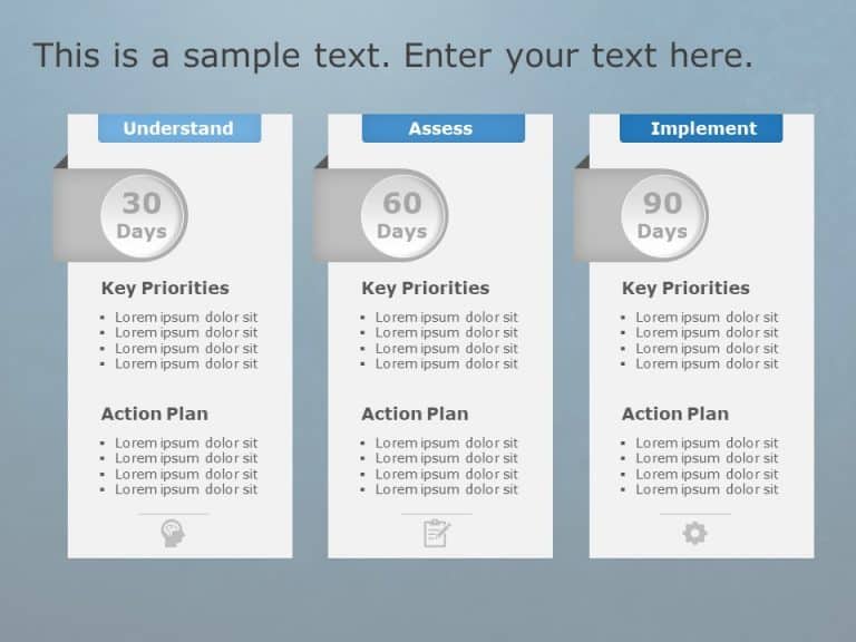 30 60 90 Day Plan for New Hires PowerPoint Template