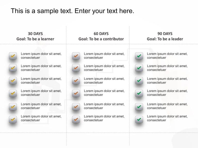 30 60 90 day plan for New Manager PowerPoint Template 3 & Google Slides Theme