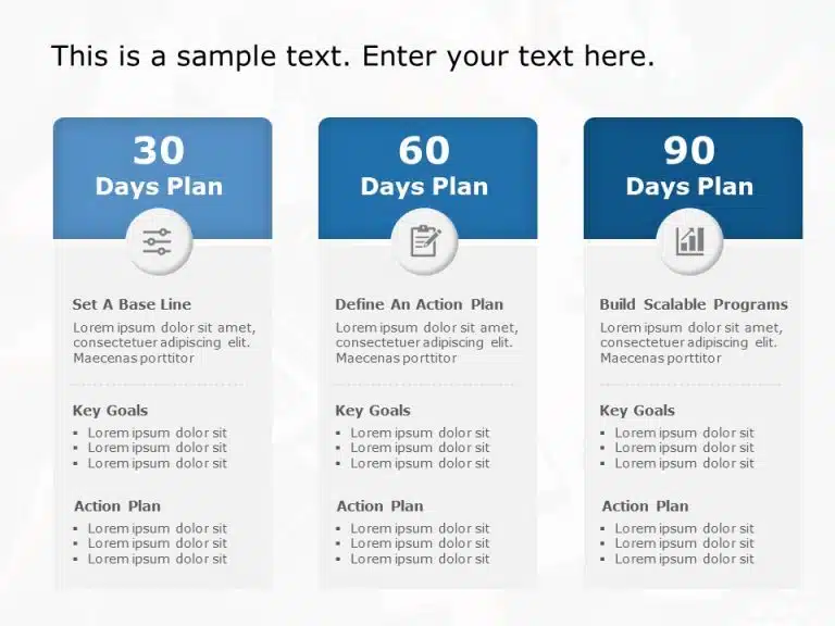 30 60 90 day plan 4 PowerPoint Template & Google Slides Theme