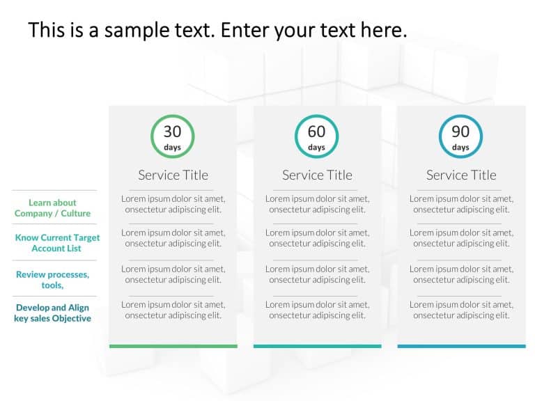 30 60 90 day plan 3 PowerPoint Template