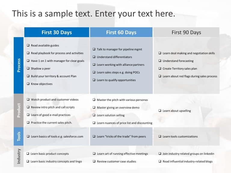 30 60 90 sales plan detailed PowerPoint Template