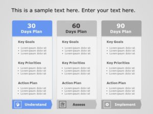 30 60 90 day plan Powerpoint template 1