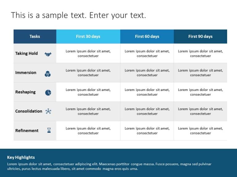 30 60 90 day plan for new manager PowerPoint Template 6