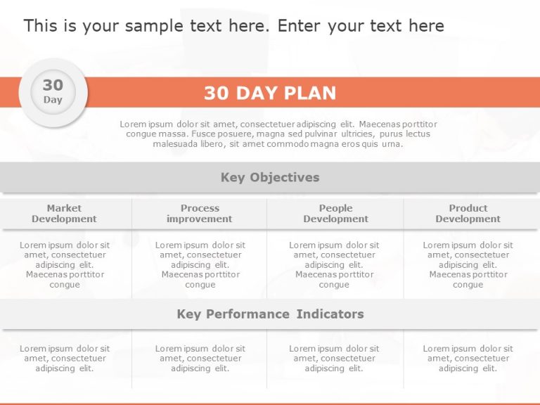 30 60 90 day plan marketing managers PowerPoint Template