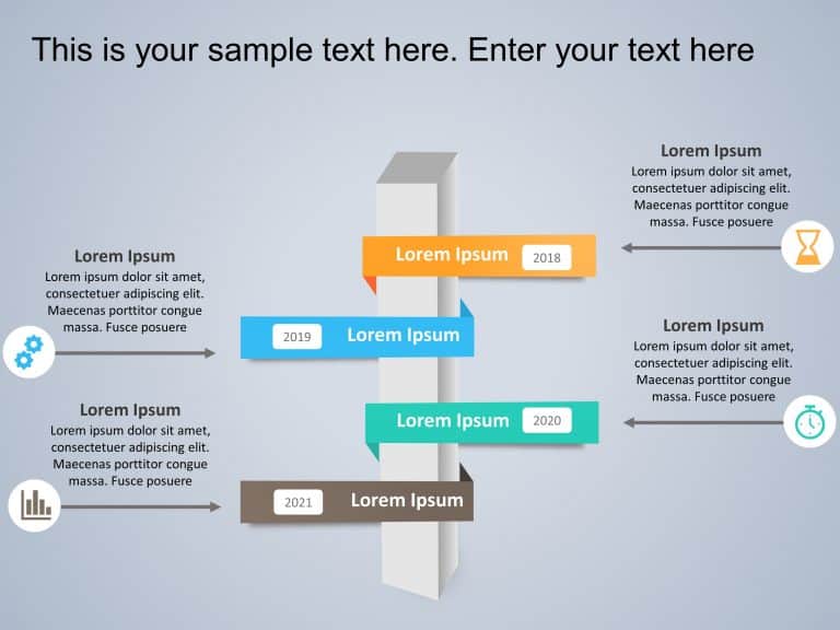 4 Steps Milestones Timeline PowerPoint Template