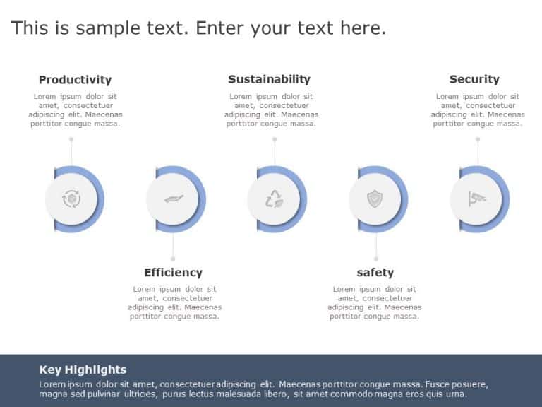 Business Goals Circle PowerPoint Template & Google Slides Theme