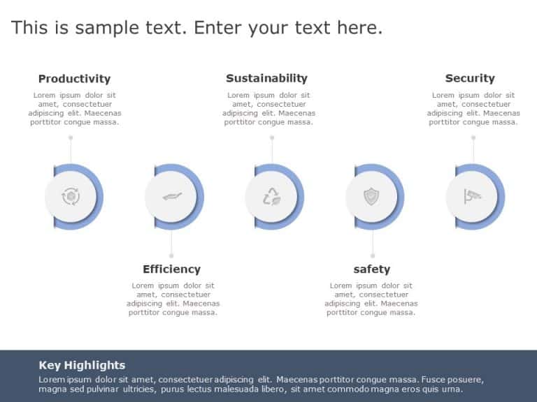 Business Goals Circle PowerPoint Template