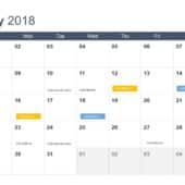 2023 Key Dates Calendar PowerPoint Template