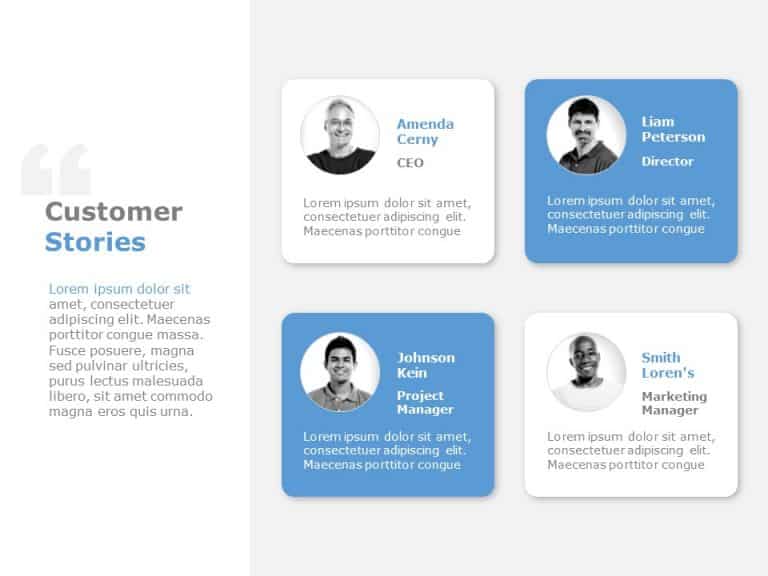 Client Testimonials 4 PowerPoint Template