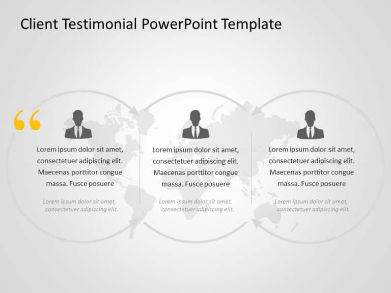 Client Testimonials 6 PowerPoint Template & Google Slides Theme