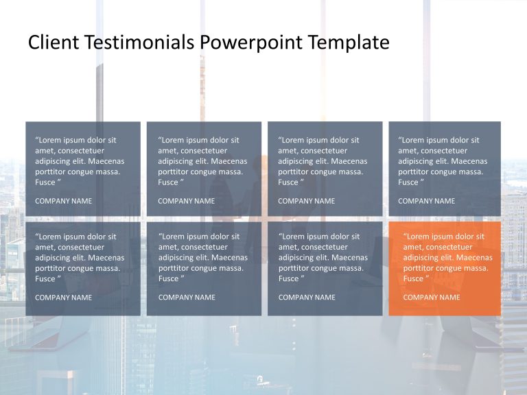 Client Testimonials 7 PowerPoint Template & Google Slides Theme