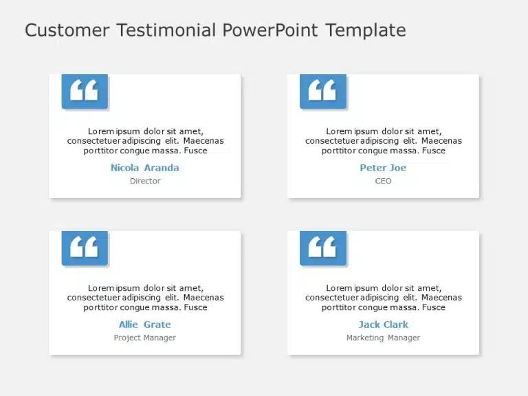 Client Testimonials 8 PowerPoint Template & Google Slides Theme