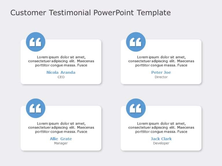 Customer Testimonial 9 PowerPoint Template & Google Slides Theme