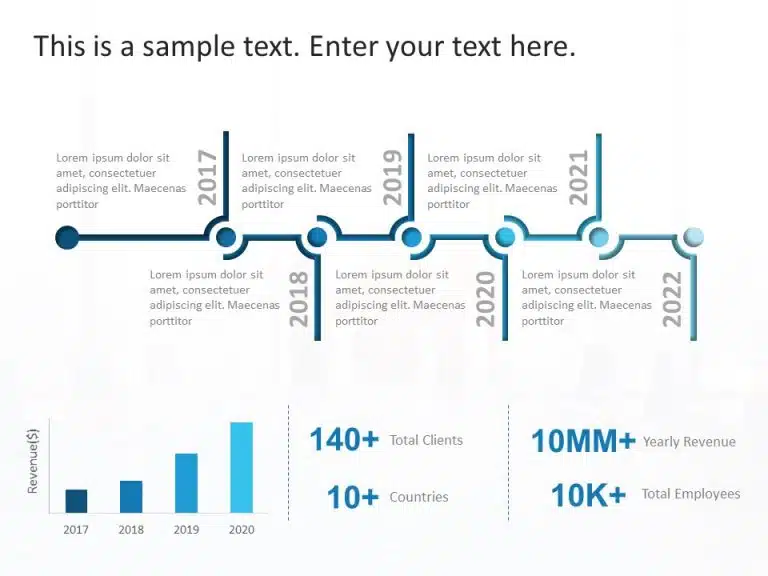 Company Timeline Template PowerPoint | Editable Corporate Timeline