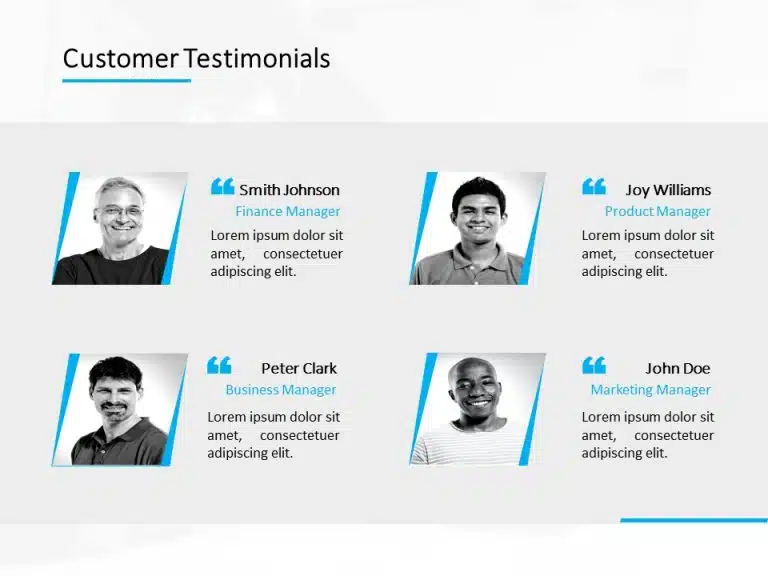 Customer Testimonial 11 PowerPoint Template & Google Slides Theme