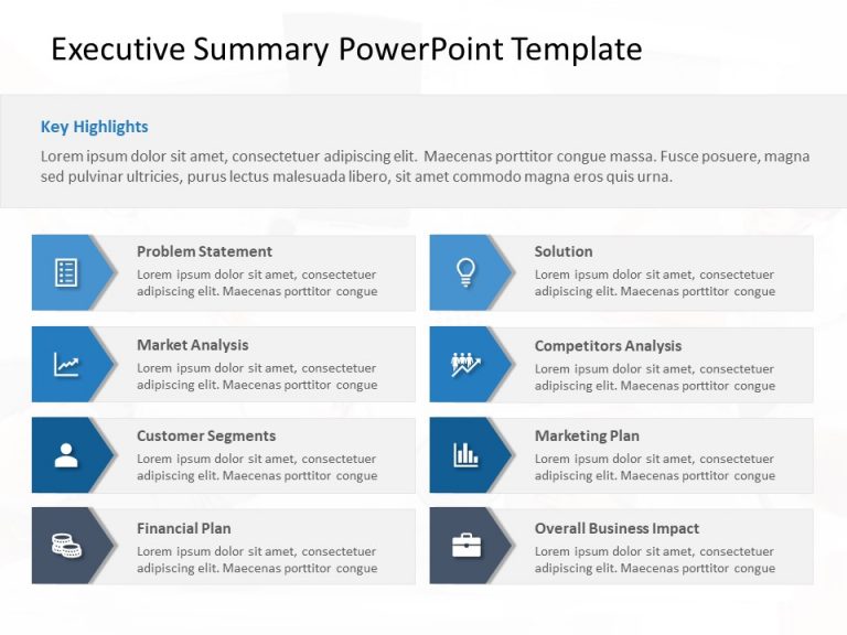 Executive Summary 36 PowerPoint Template & Google Slides Theme