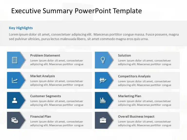 Executive Summary PowerPoint Template 36 & Google Slides Theme