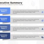 Executive Summary Four Point PowerPoint Template & Google Slides Theme