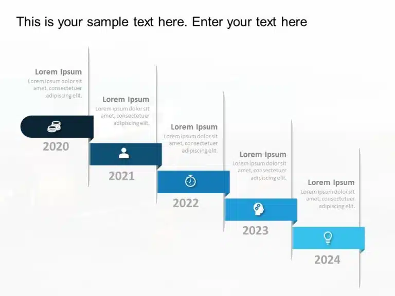 Basic Timeline Template For PowerPoint | Horizon Timeline Design