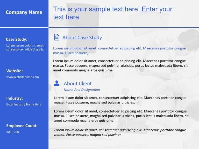 PowerPoint Template For Case Study