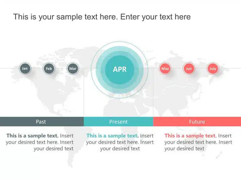 Past Present Monthly Roadmap PowerPoint Template