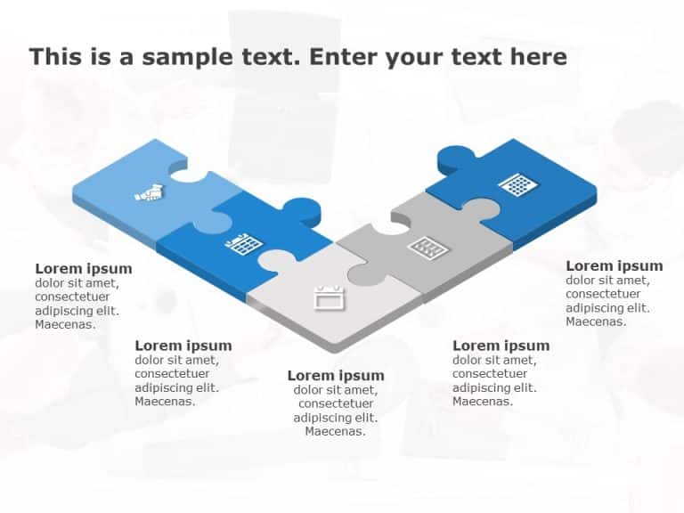 Puzzle Diagram 4 PowerPoint Template