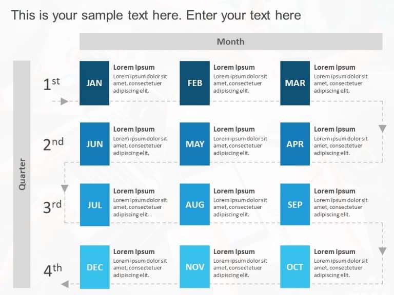 Quarterly Timeline Detailed Template for MS PowerPoint & Google Slides Quarterly Timeline Detailed Template for MS PowerPoint & Google Slides