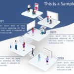 Timeline Isometric PowerPoint Template & Google Slides Theme