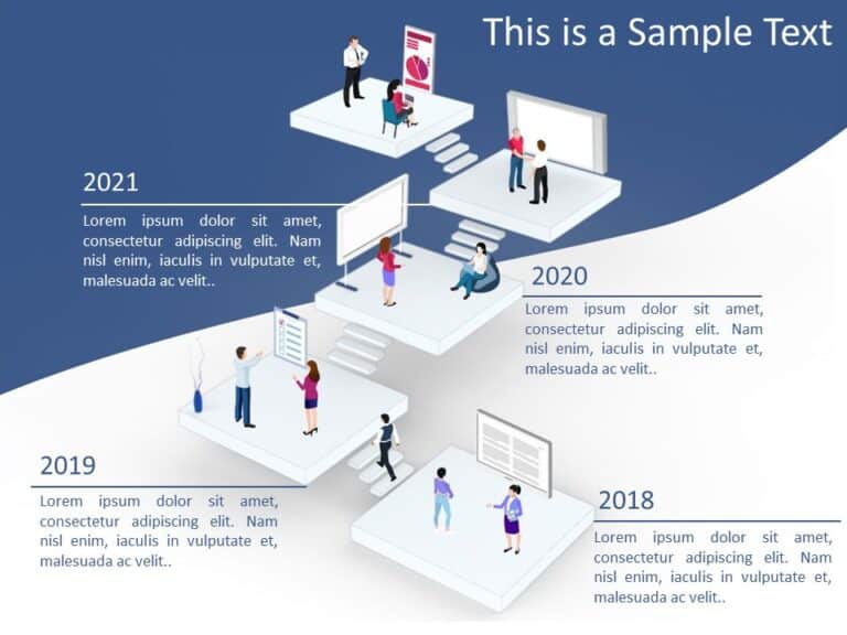Timeline Isometric PowerPoint Template