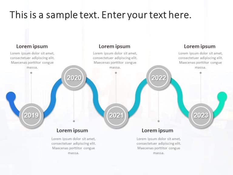 Timeline Cones PowerPoint Template & Google Slides Theme