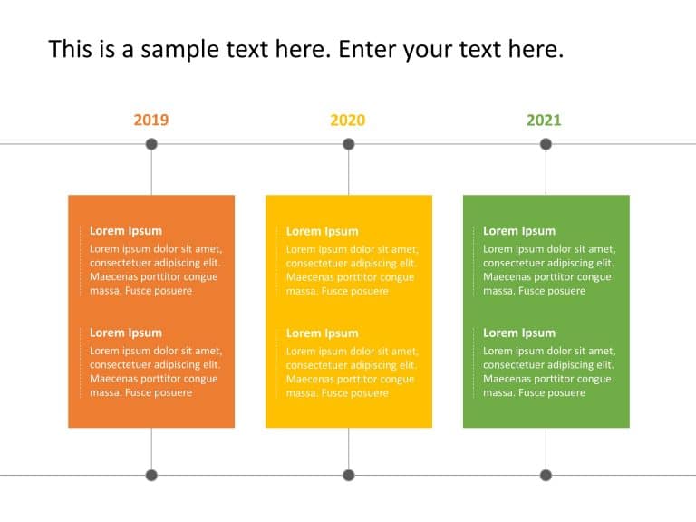 Three-Year Progress Timeline Template For PowerPoint