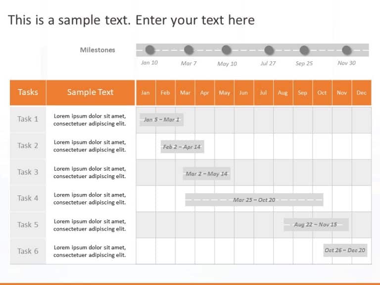 Timeline Milestone Chart for PowerPoint and Google Slides