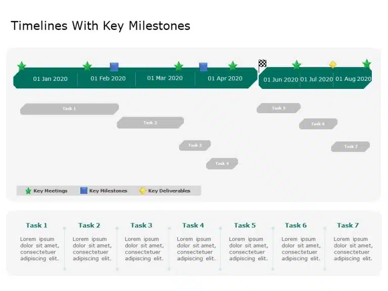 Timeline With Milestones Template for MS PowerPoint & Google Slides Themes