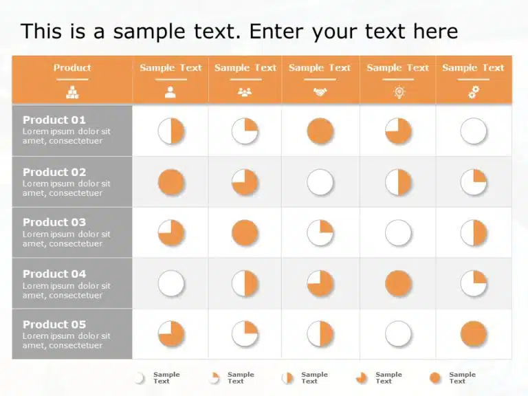 Harvey Balls 14 PowerPoint Template & Google Slides Theme