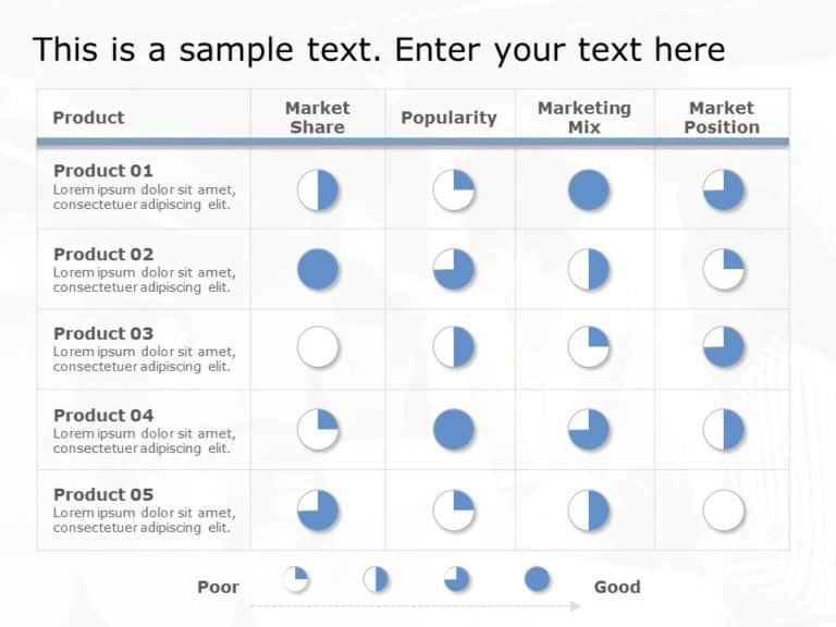 Harvey Balls 17 PowerPoint Template & Google Slides Theme
