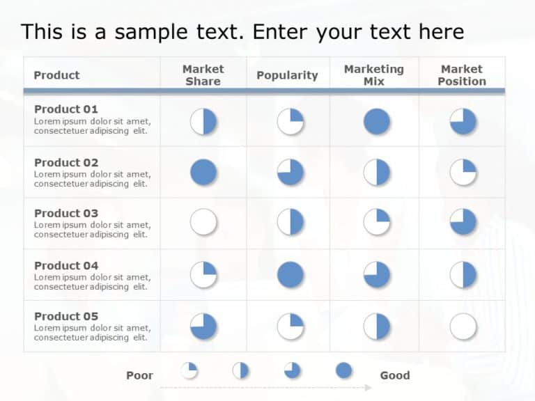 Harvey Balls 17 PowerPoint Template