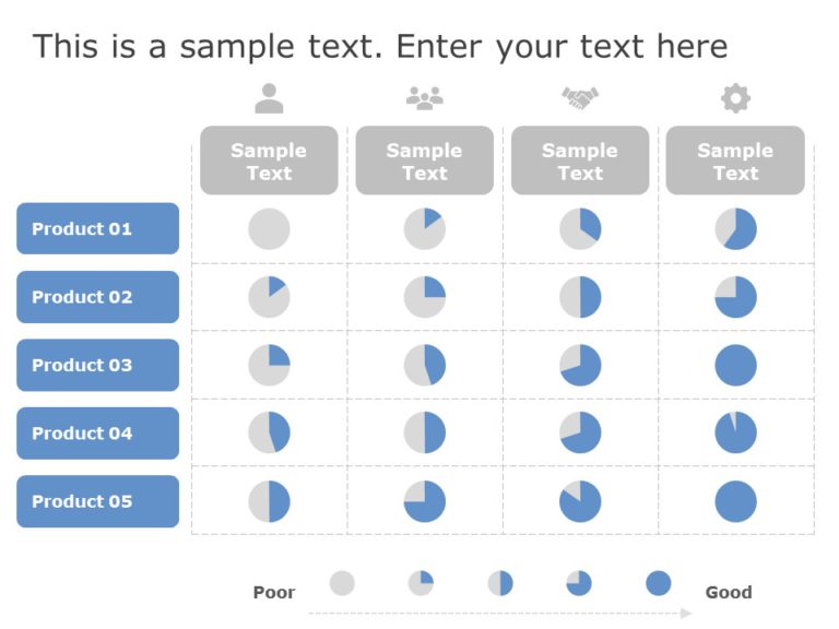 Harvey Balls 23 PowerPoint Template & Google Slides Theme