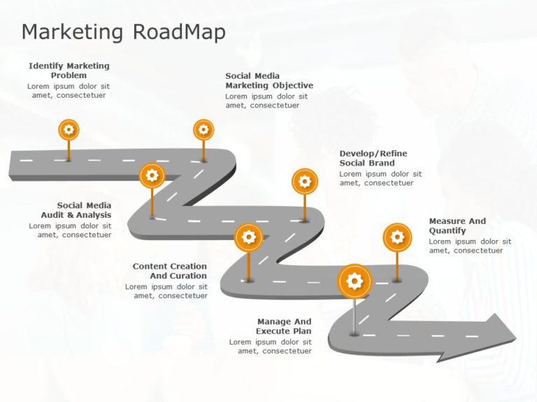Marketing Plan Roadmap PowerPoint Template
