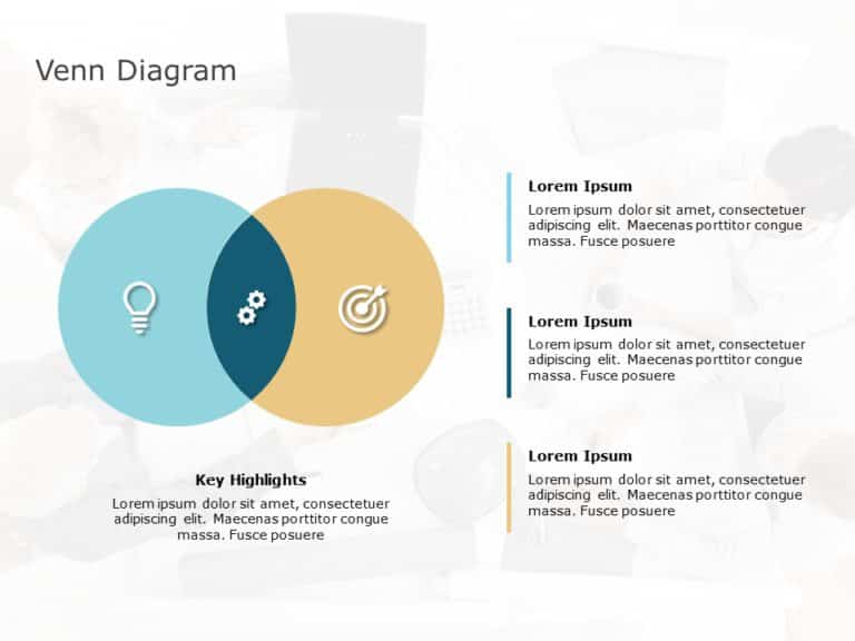 2 Circle Venn Diagram PowerPoint Template