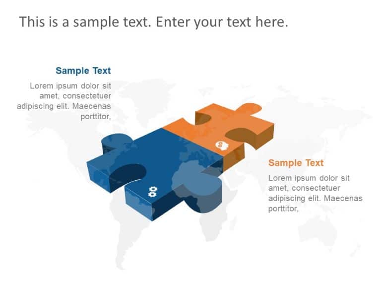 2 Steps Puzzle PowerPoint Template & Google Slides Theme
