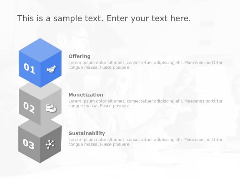 3 Steps Business Model 1 PowerPoint Template & Google Slides Theme