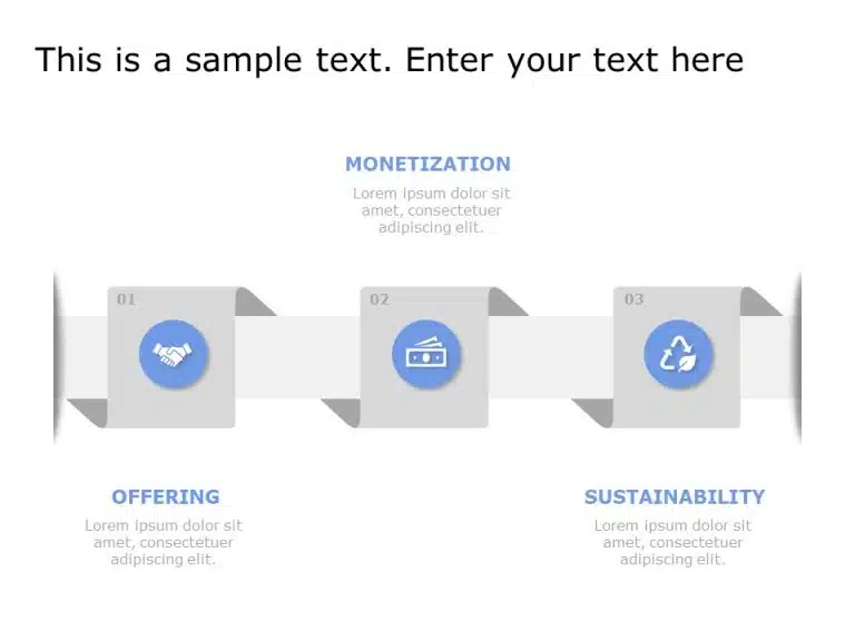 3 Steps Business Model PowerPoint Template & Google Slides Theme