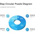 Free 4 Step Circular Puzzle Diagram PowerPoint Template & Google Slides Theme