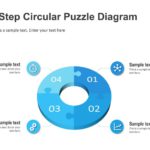 4 Step Circular Puzzle Diagram PowerPoint Template & Google Slides Theme